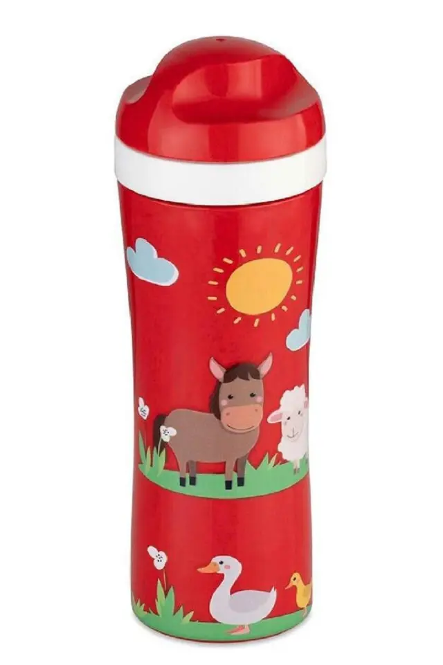 Koziol Water Bottle 425ml Farm Red / 1458676 (KOZIOL)