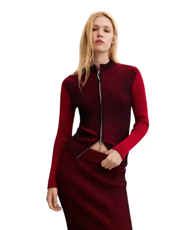 Desigual -Γυναικεία Πλεκτή Φούστα Bloody 26WWFF01-3029 Μπορντό - M 2