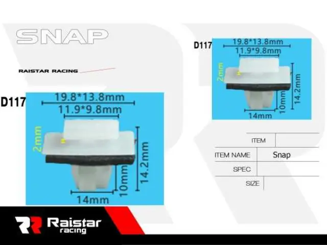 Σετ συνδετήρες αυτοκινήτου - 10pcs - R-F16101-21 - 180865 2