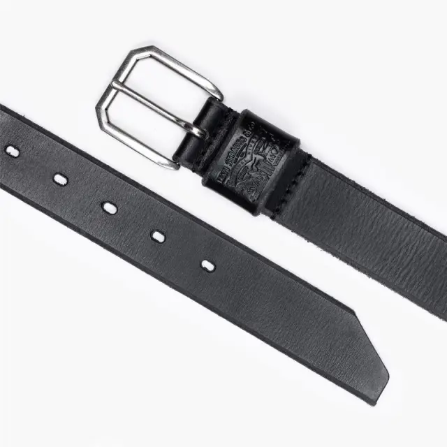 WIDE LOOP TWO HORSE BELT Black - 115