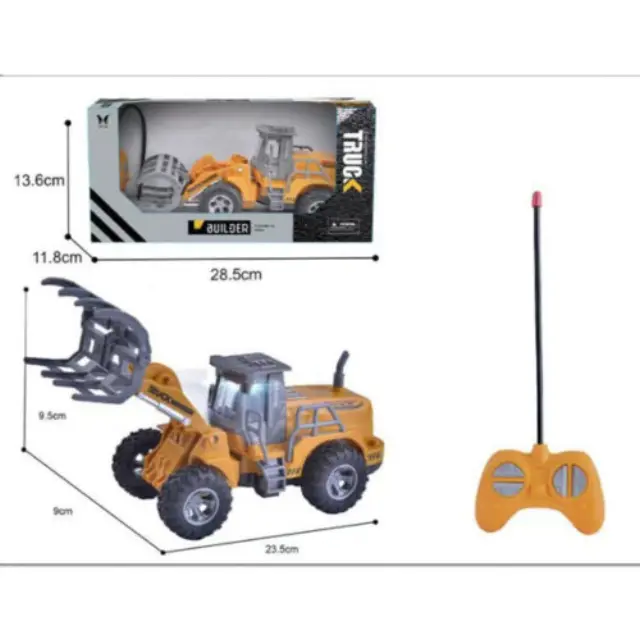Τηλεκατευθυνόμενη Μπουλντόζα 23.5x9x9.5cm με Τηλεχειριστήριο σε Κίτρινο Χρώμα για 3+ 641-3 039327 2