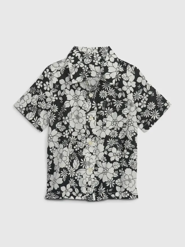 Multi Νηπιακό Linen-Cotton Floral Oxford Πουκάμισο mothers day floral - 18-24M