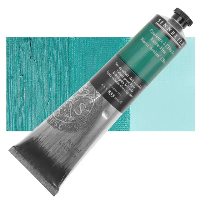 Sennelier Λάδι Finest Artists Oil 833 Cobalt Green Light - 200ml
