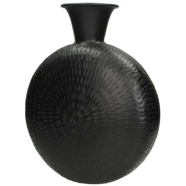 Βάζο Μαύρο Μέταλλο 29x11x36cm