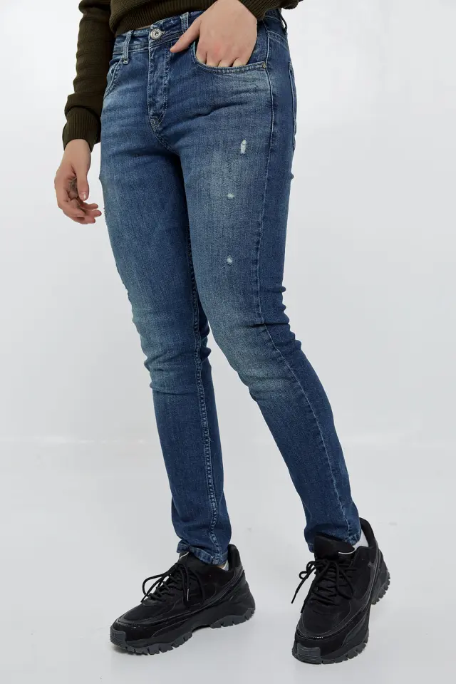 Παντελόνι Jean Slim Fit Μπλε Μπλέ 2