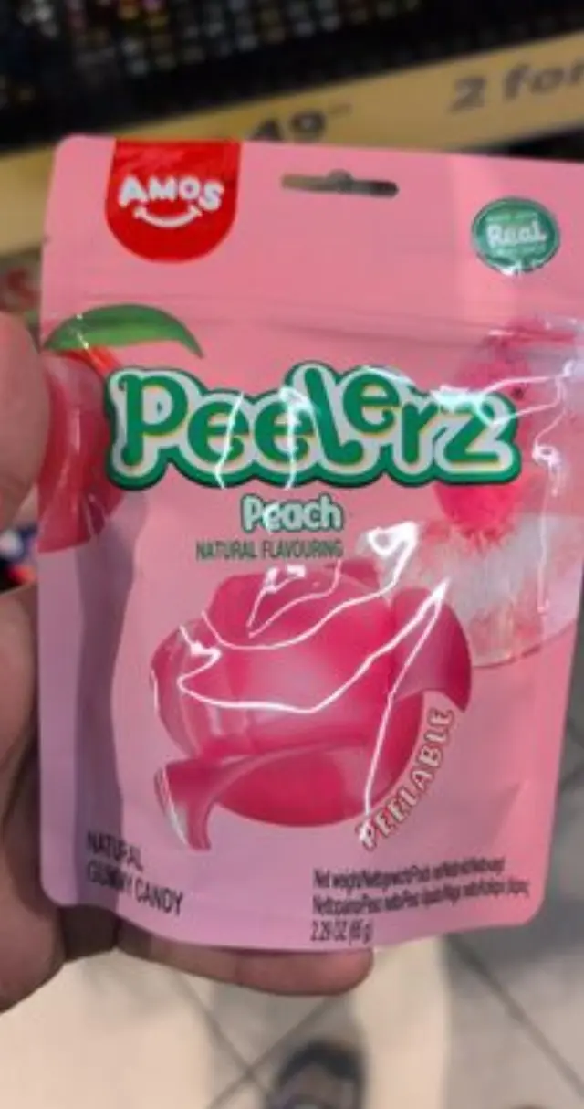 AMOS Peelerz Gummy Peach Cube 46g