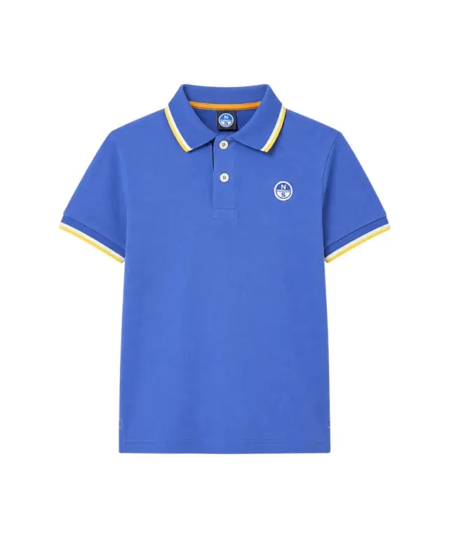North Sails - Παιδικό Κοντομάνικο Μπλουζάκι Polo Logo Patch 794490-000-0790 Μπλε