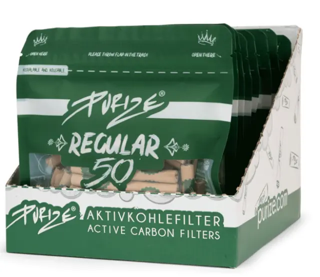 Φίλτρο Purize Regular 50 Ενεργού Ανθρακα 9mm - Καφέ 2