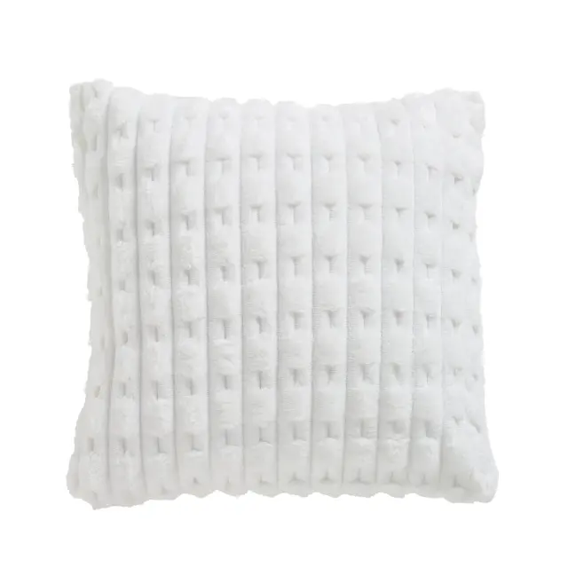 Διακοσμητικό Μαξιλάρι 40x40 Fleece Με Γέμιση Das Home 1176 White 100% Πολυέστερ