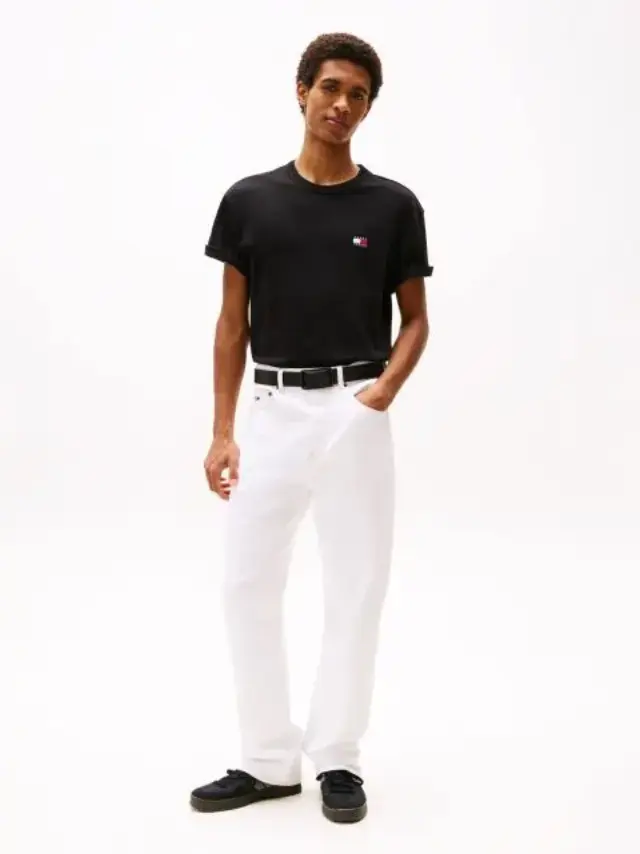 Tommy Hilfiger - Ανδρικό T-shirt Badge Regular Fit DM0DM20322-BDS Μαύρο - S
