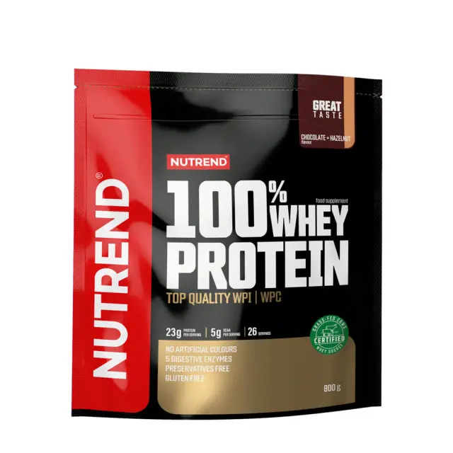 Nutrend 100% Whey Protein chocolate-hazelnut, 800-g