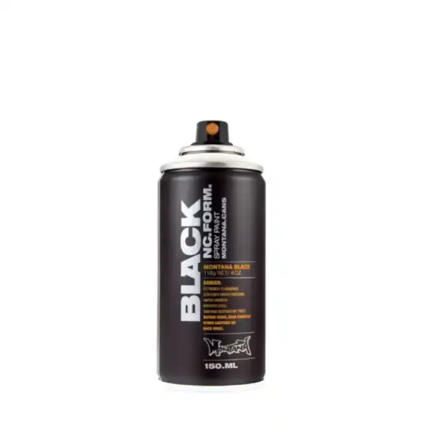 Montana Black Spray Paint 150ml BLK-9105 White