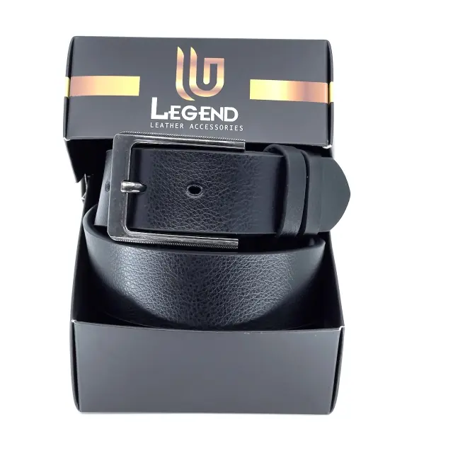 Μαύρη Δερμάτινη Ζώνη Full Grain 4 cm 3