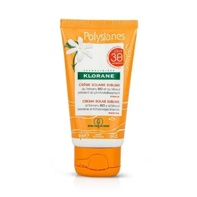 Klorane Polysianes Sublime Sun Cream SPF30 Αντηλιακή Κρέμα Προσώπου, 50ml 2