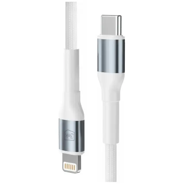 3mk® - N-SERIES Hyper Καλώδιο USB-C σε Lightning 27W 1m/White. 2