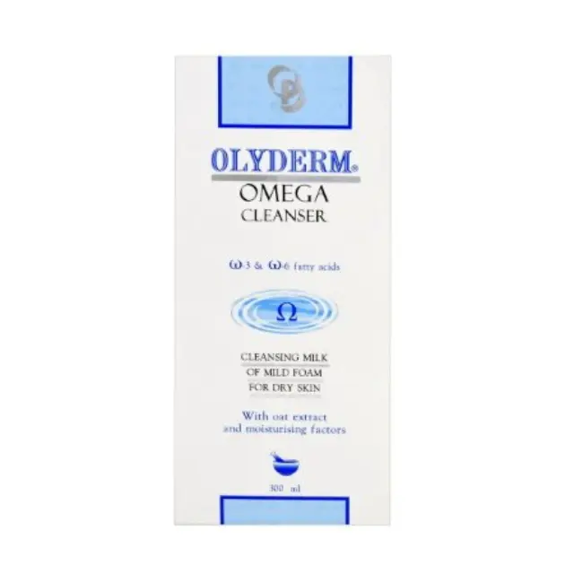 Olyderm Omega Cleanser Καθαριστικό Γαλάκτωμα Ήπιου Αφρισμού Για Ξηρό Δέρμα 300ml