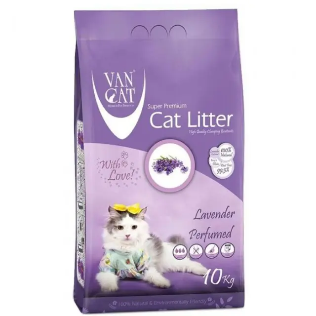 Άμμος Van Cat Clumping με άρωμα Λεβάντας (χοντρή άμμος) 10kg