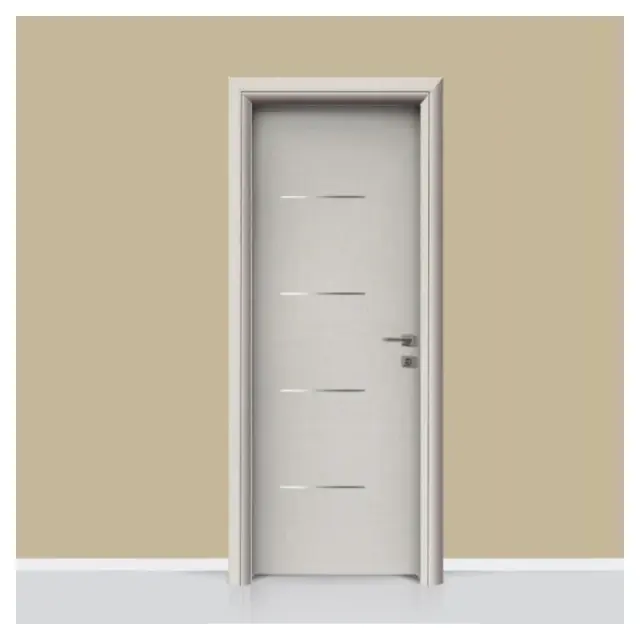 Πόρτα εσωτερική laminate με inox στοιχεία σχέδιο 210