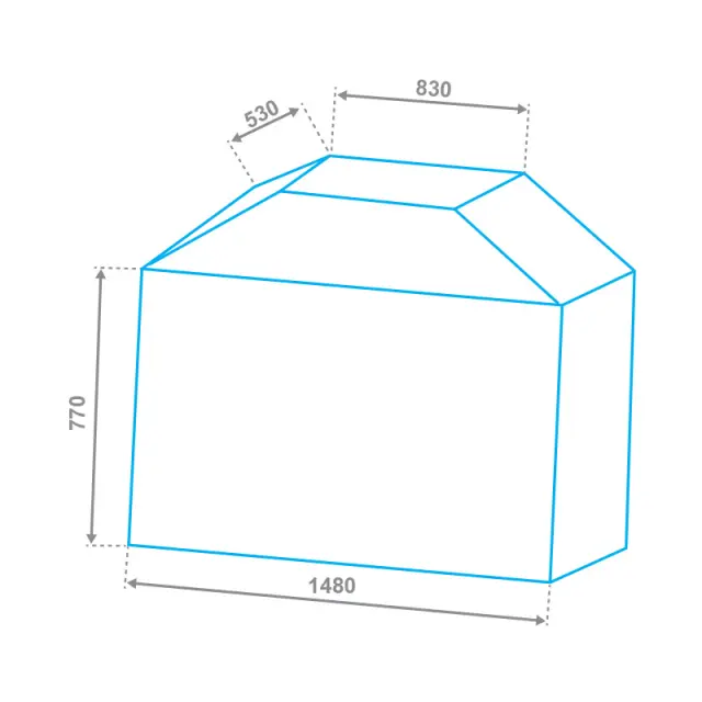 Κάλυμμα Ψησταριάς GAS BBQ Πέντε Εστιών UNIMAC 661387 2