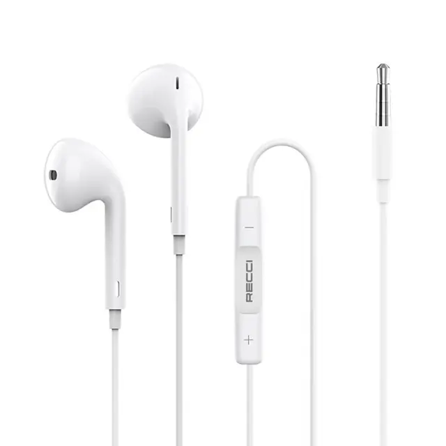 Recci Rep-l07 In-ear Handsfree Ακουστικά με Βύσμα 3.5mm Λευκό