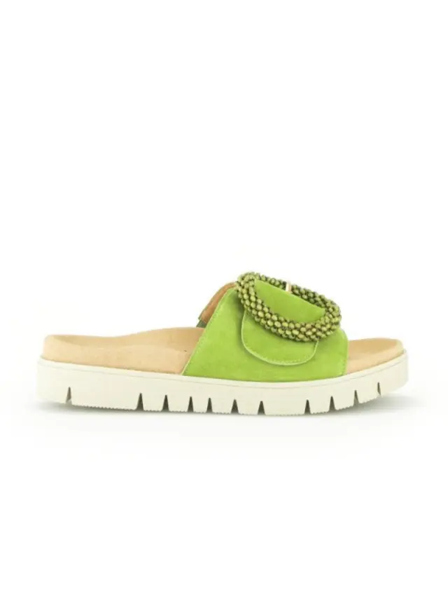 Gabor Παντόφλες Γυναικείο δέρμα Nubuck Πράσινο GAB/63745N 19-GRANNY GREEN - 38 3