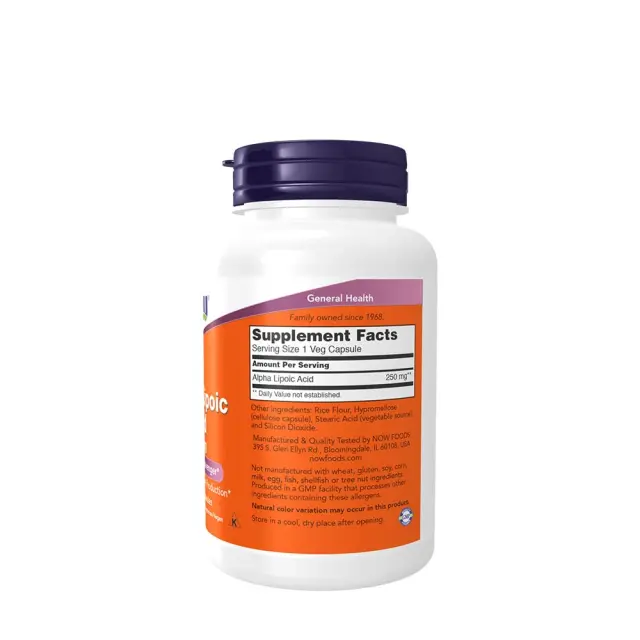 Now Foods Alpha Lipoic Acid 250 mg 120 Veg Capsules 2