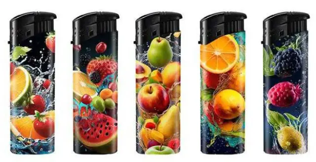 Belfam Αναπτήρες Ηλεκτρονικοί - Fruits - 5 τεμ.