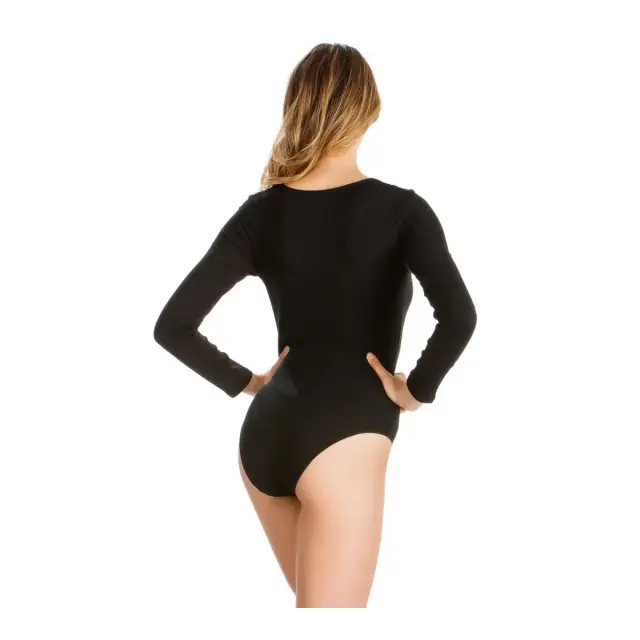 Fimelle TENCEL™ Modal Γυναικείο Μακρυμάνικο Κορμάκι ανοιχτή λαιμόκοψη Minerva - Μαύρο 2