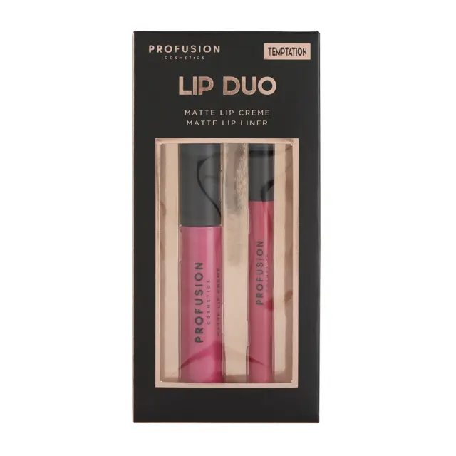 Profusion Cosmetics Σετ Χειλιών Lip Duo Temptation Lip Liner & Matte Lip Cream