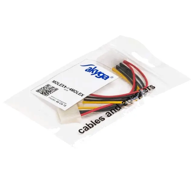 Αντάπτορας με Καλώδιο Akyga AK-CA-15 Molex Αρσενικό / 2x Molex Θηλυκό 2x 15cm 2