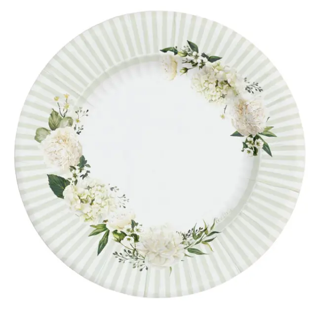 Πιάτα 27εκ Floral White / 8 τεμ