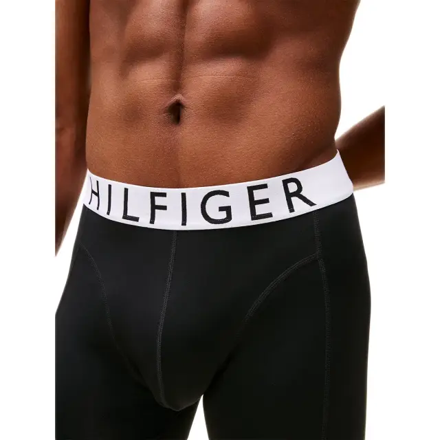 Tommy Hilfiger Ανδρικό Boxer Logo Waistband - Τριπλό Πακέτο, Χρώμα Μαύρο-Μαύρο-Μαύρο 2