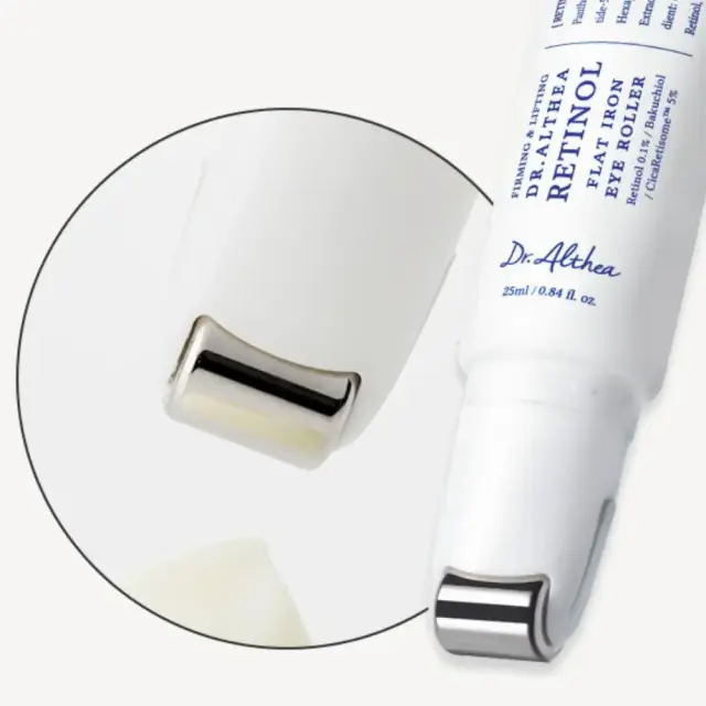 Dr. Althea Retinol Flat Iron Eye Roller Καταπραϋντικό + Αντιγηραντικό Serum Ματιών με Bakuchiol + Ρετινόλη για Μαύρους Κύκλους + Σακούλες 25ml 2