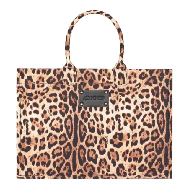 4GIVENESS Γυναικεία Τσάντα Θαλάσσης Leopard Saint Tropez Exchange, Χρώμα Leopard - ONESIZE