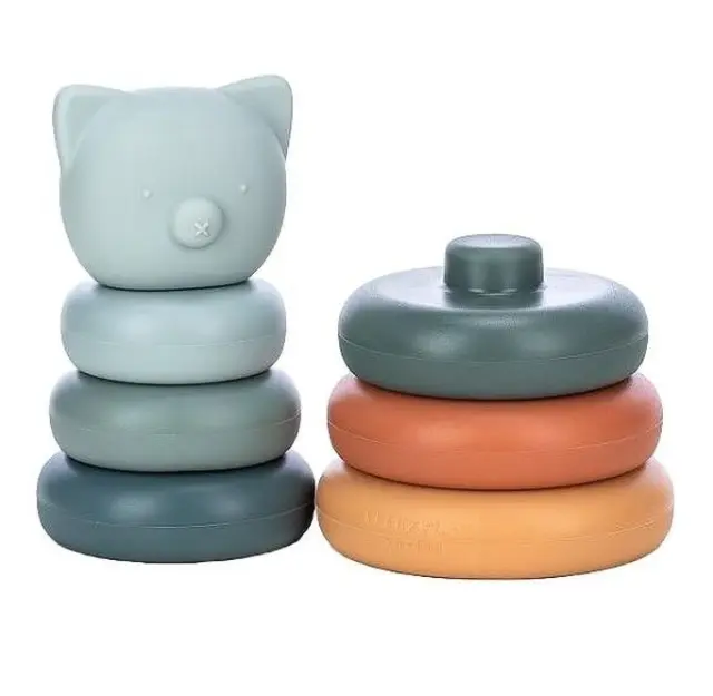 FreeON Free2Play Πυραμίδα στοίβαξης σιλικόνης Silicone Stacking Tower Bears μπλε 2