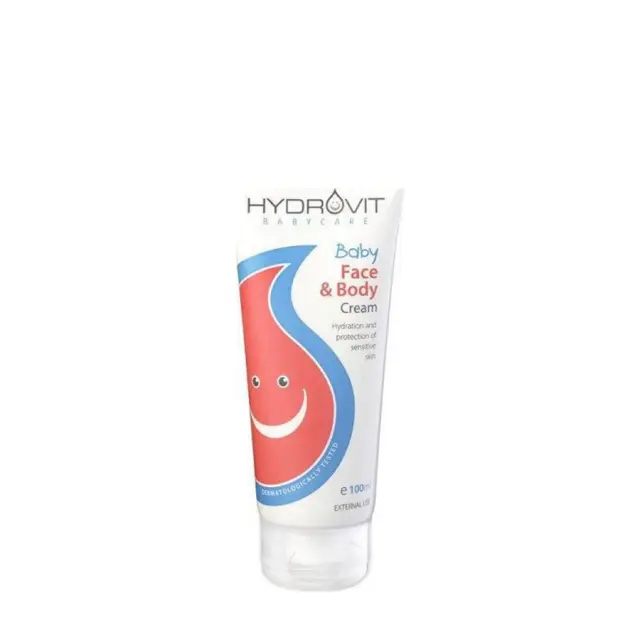 HYDROVIT Baby Face & Body Cream Βρεφική Ενυδατική & Προστατευτική Κρέμα για Πρόσωπο & Σώμα 100ml 2