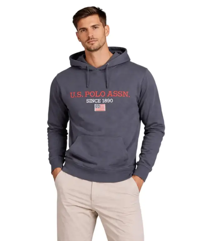 U.S. Polo Assn. - Ανδρικό Φούτερ με Κουκούλα 64460-53223-179 Μπλε Σκούρο - M