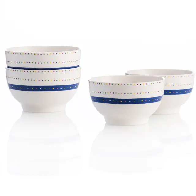 Benetton Addige Σετ Μπολ Φαγητού από Πορσελάνη 14cm - 4τμχ