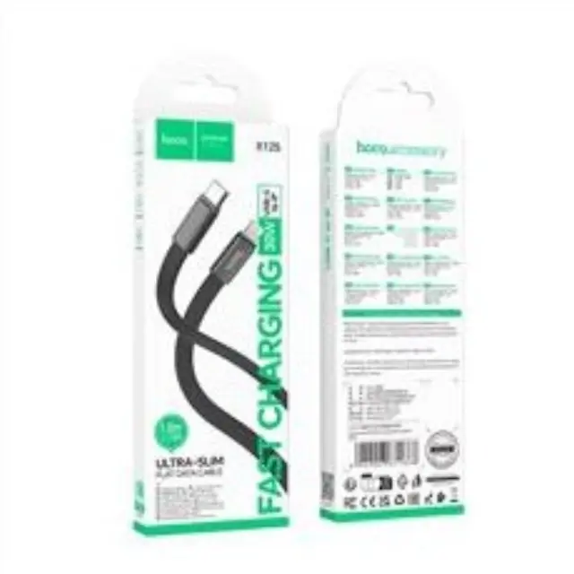 Καλώδιο φόρτισης USB C to Lightning Hoco PD 30W 1 m X125 black