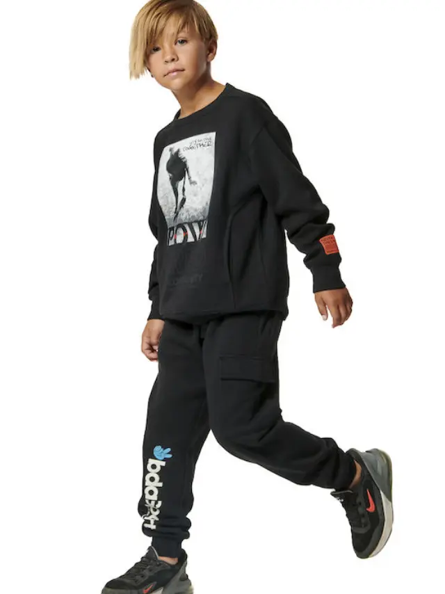 Body Action Παιδικό Παντελόνι Φόρμας 024405-BLACK - 7-8 χρονών 2