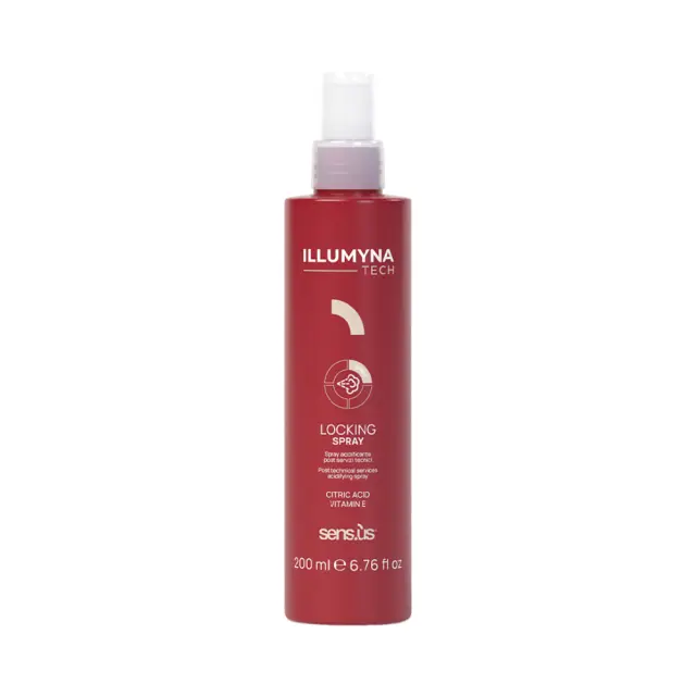 Illumyna Tech Locking Spray 200ml - Εξισορρόπηση pH και προστασία μετά από τεχνικές υπηρεσίες, εμπλουτισμένο με κιτρικό οξύ και βιταμίνη Ε
