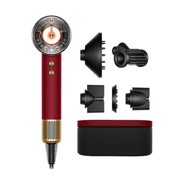 Dyson Πιστολάκι Μαλλιών Supersonic Nural Straight+Wavy 1600W Red Velvet / Gold (493117-01)
