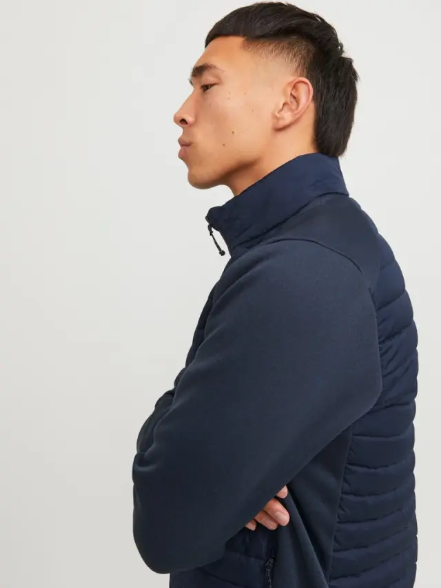 JJEMULTI QUILTED COLLAR NOOS navy blazer 2