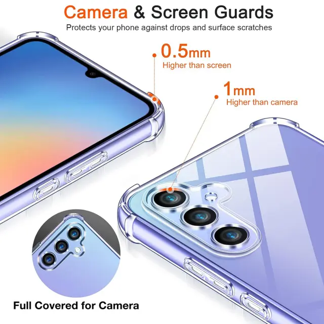 Techsuit® Shockproof Clear Silicone για Galaxy A34 5G - Clear 2
