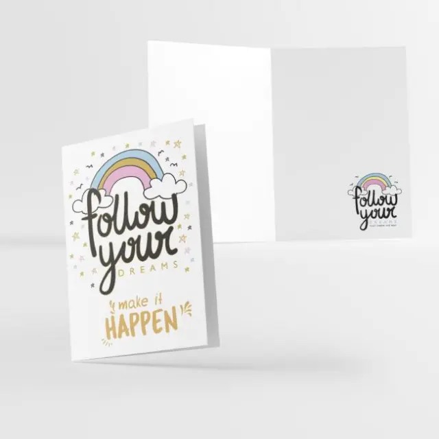 Typotrust Κάρτα Ευχών Follow Your Dreams 12×17 Ανάγλυφη (O21OR134) 2