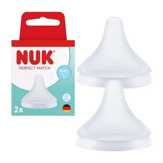 Nuk Perfect Match Θηλές από Σιλικόνη Μικρής Ροής για 0+ μηνών 2τμχ