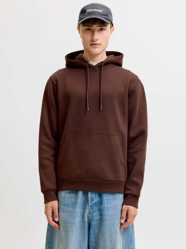 JJEBRADLEY SWEAT HOOD NOOS - Bitter Chocolate 2