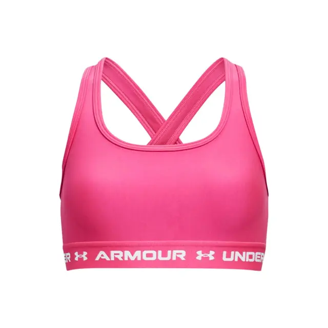 Under Armour Girl's Crossback Mid Solid Bra Φούξια 1369971-695 (Under Armour) - XLarge