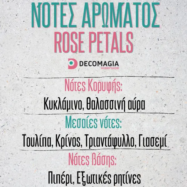 Άρωμα για κερί και σαπούνι 50ml, Rose Petals 2