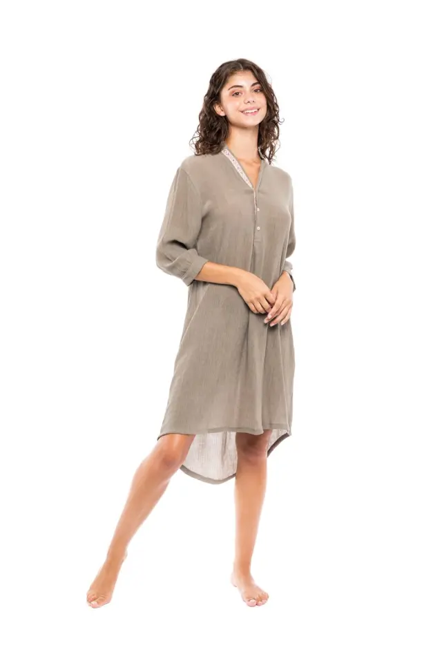 B269 - Elephant Grey - BEACHWEAR CREPE BOHO